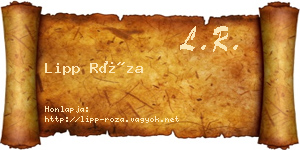 Lipp Róza névjegykártya